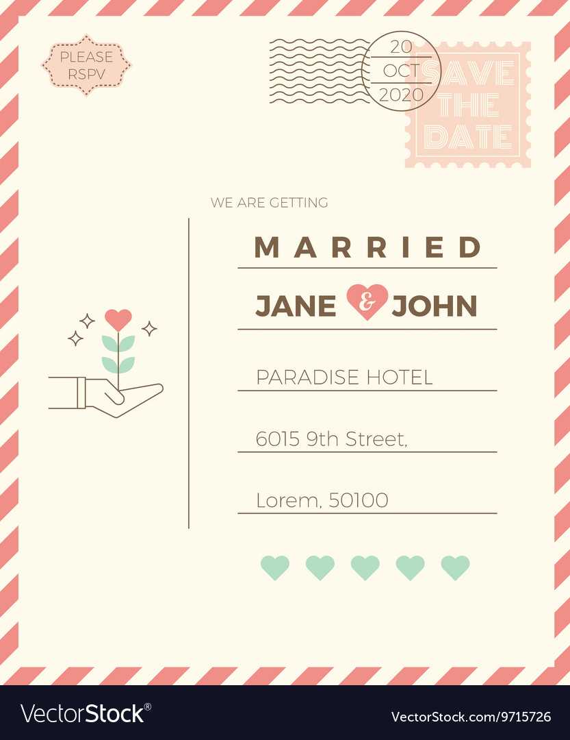 Vintage Wedding Invitation Card Template For Wedding Hotel Information Card Template