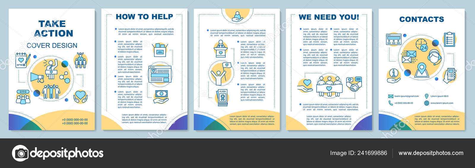 Volunteering Activity Brochure Template Layout Take Action For Volunteer Brochure Template