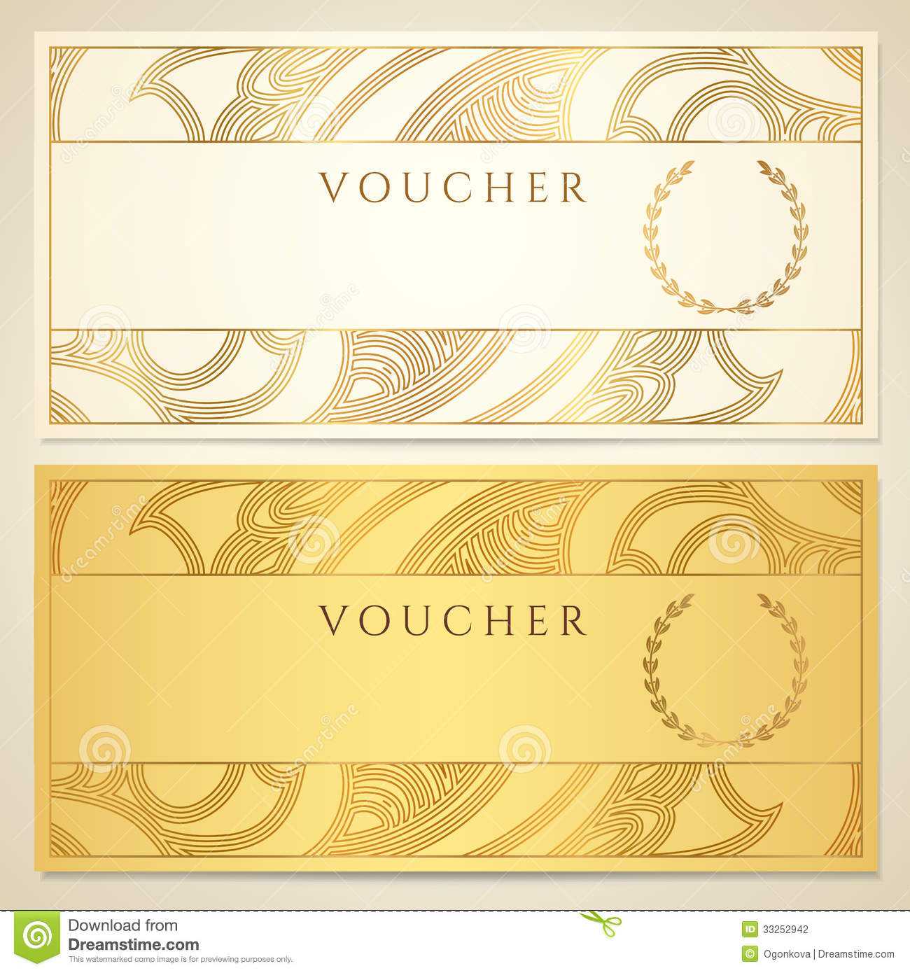 Voucher, Gift Certificate, Coupon Template. Stock Vector Throughout Free Photography Gift Certificate Template