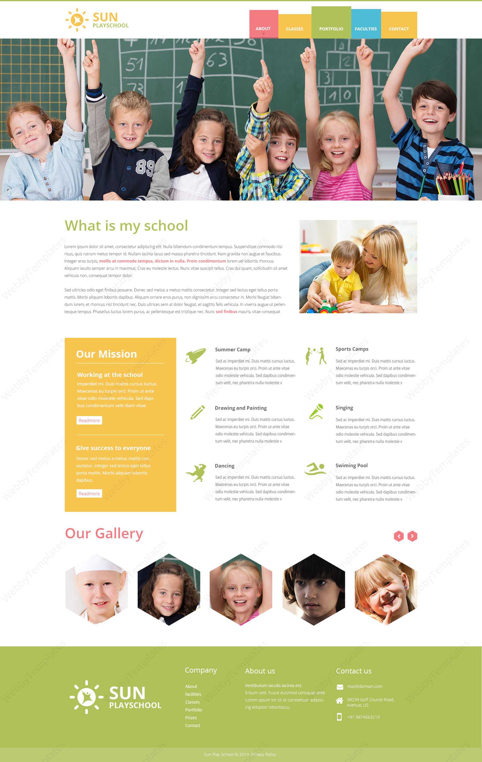Webbytemplates | Play School Psd Website Template.html Within Play School Brochure Templates