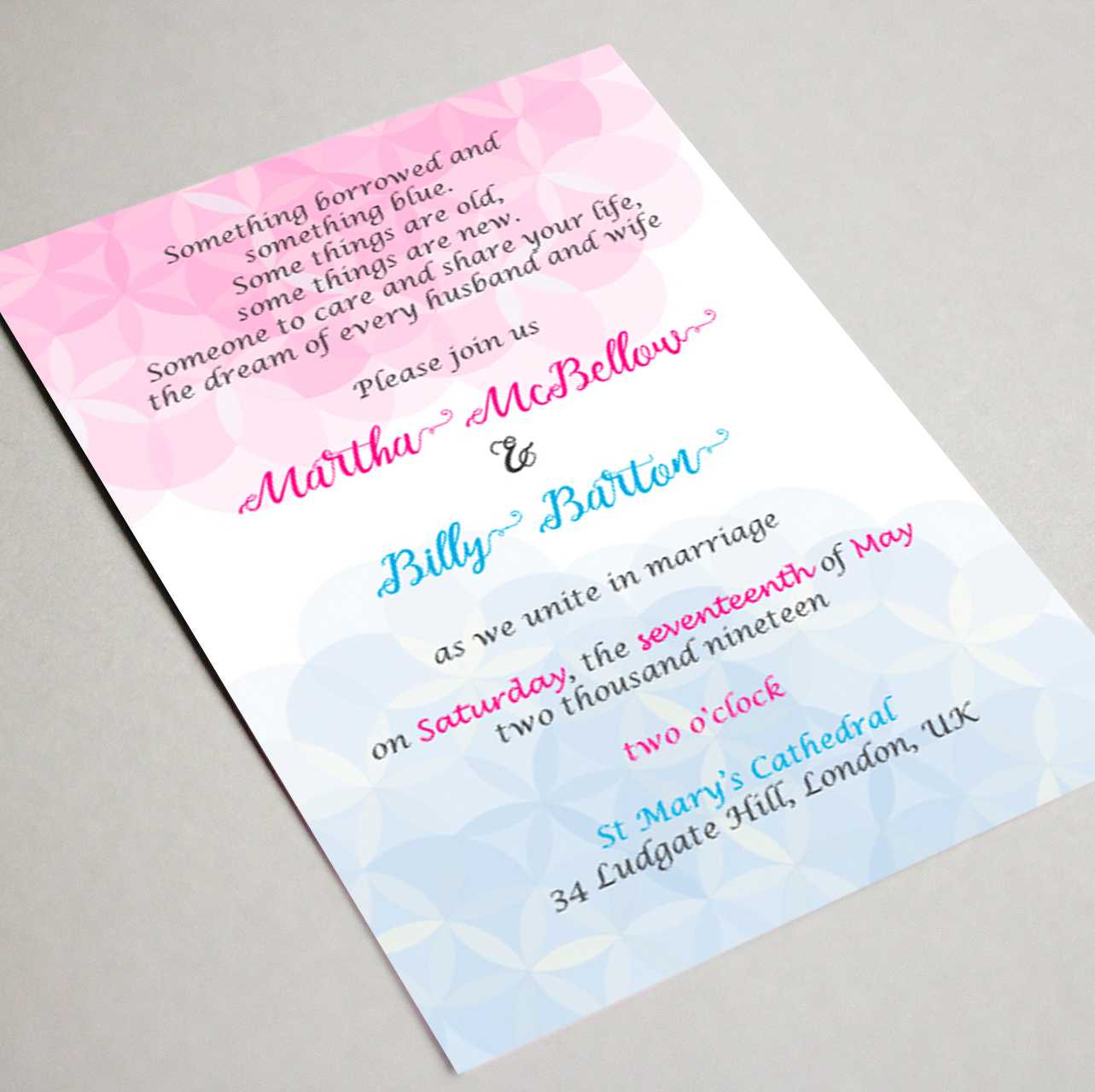 Wedding Invitation Card Template 🎔 "flower Of Life" Throughout Invitation Cards Templates For Marriage