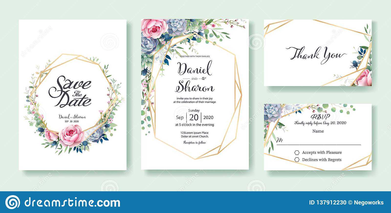 Wedding Invitation, Save The Date, Thank You, Rsvp Card Throughout Free Printable Wedding Rsvp Card Templates