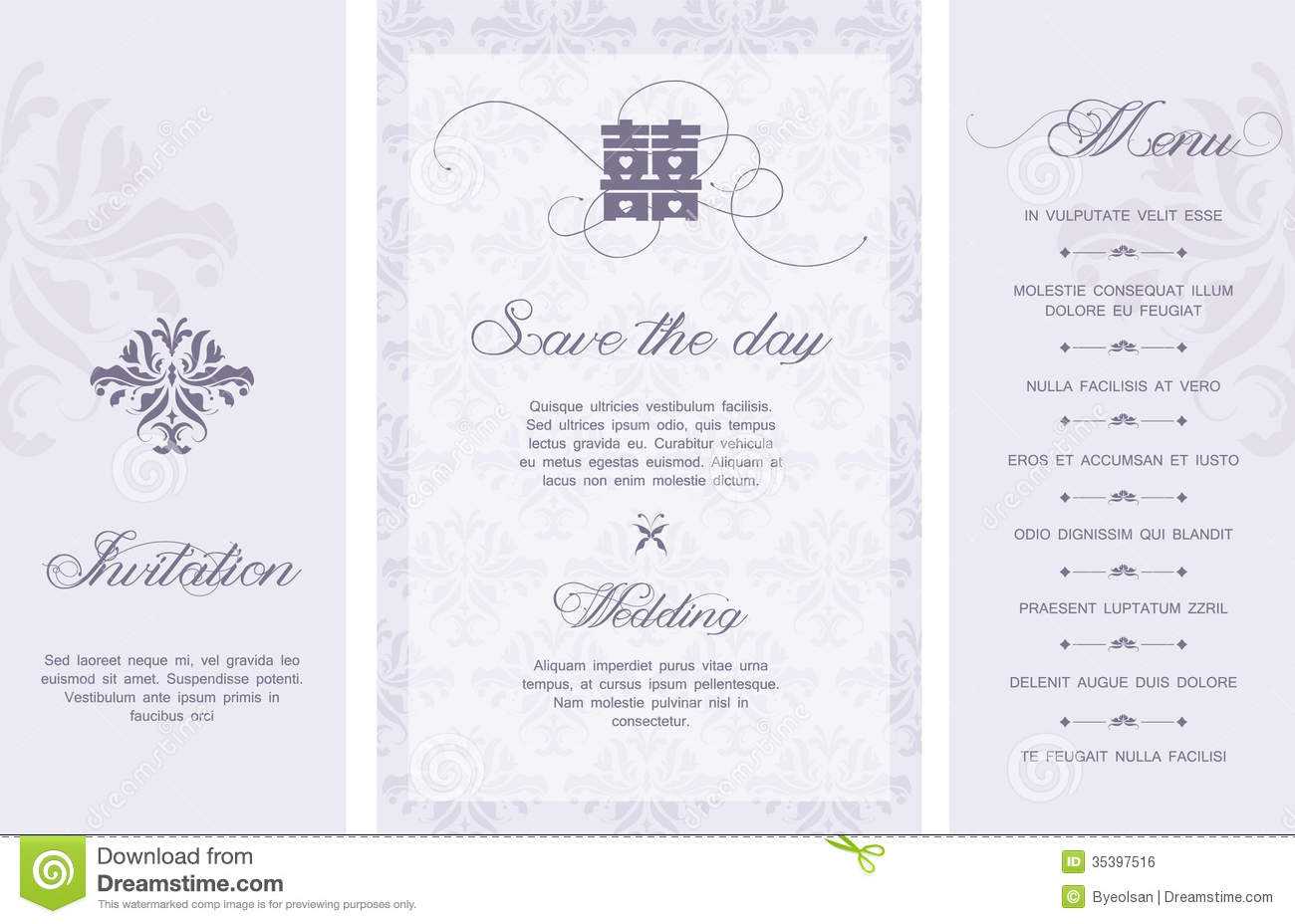 Wedding Invitation Stock Vector. Illustration Of Card – 35397516 Pertaining To Free E Wedding Invitation Card Templates