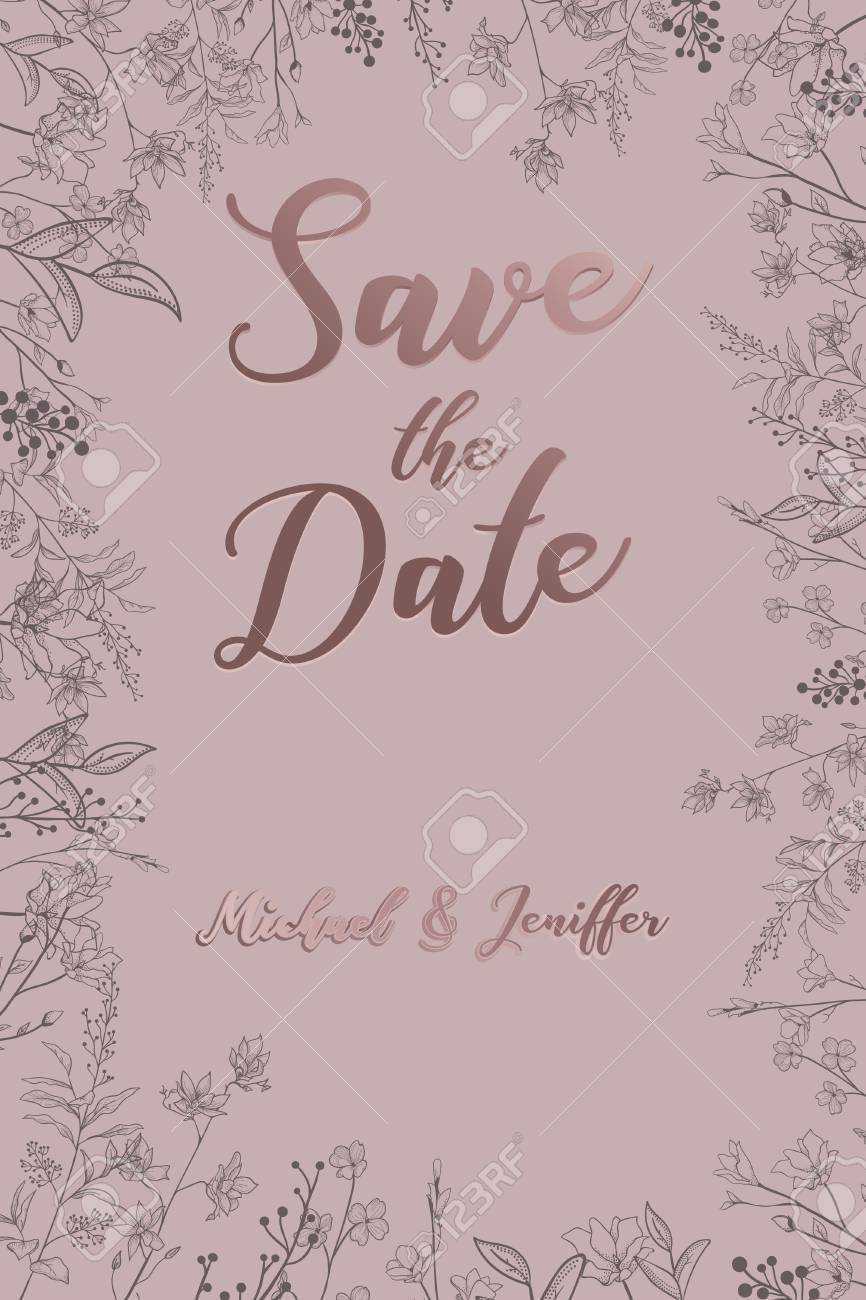 Wedding Invitation, Thank You Card, Save The Date Card. Wedding.. In Save The Date Banner Template