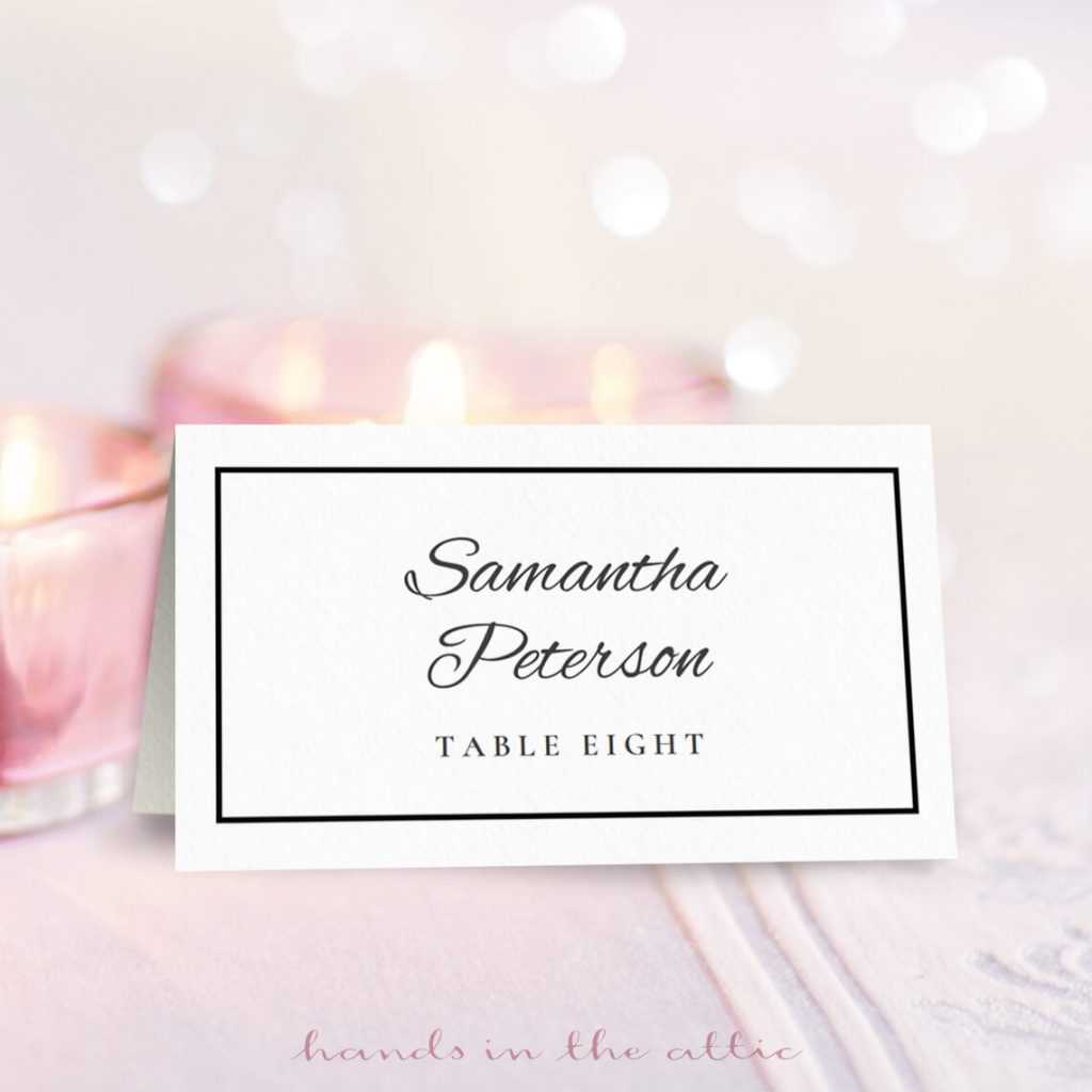 Wedding Place Card Template | Free Download | Hands In The Attic Within Place Card Size Template