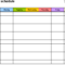 Weekly Printable Schedule – Zohre.horizonconsulting.co For Printable Blank Daily Schedule Template