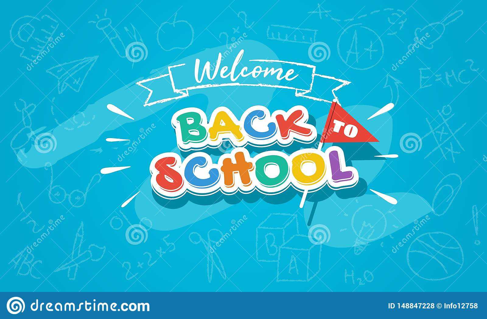 Welcome Back To School Colorful Banner Template For Web Pertaining To Welcome Banner Template