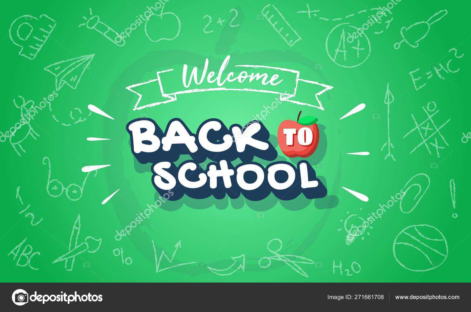 Welcome Back To School Horizontal Banner Template For Web With Welcome Banner Template