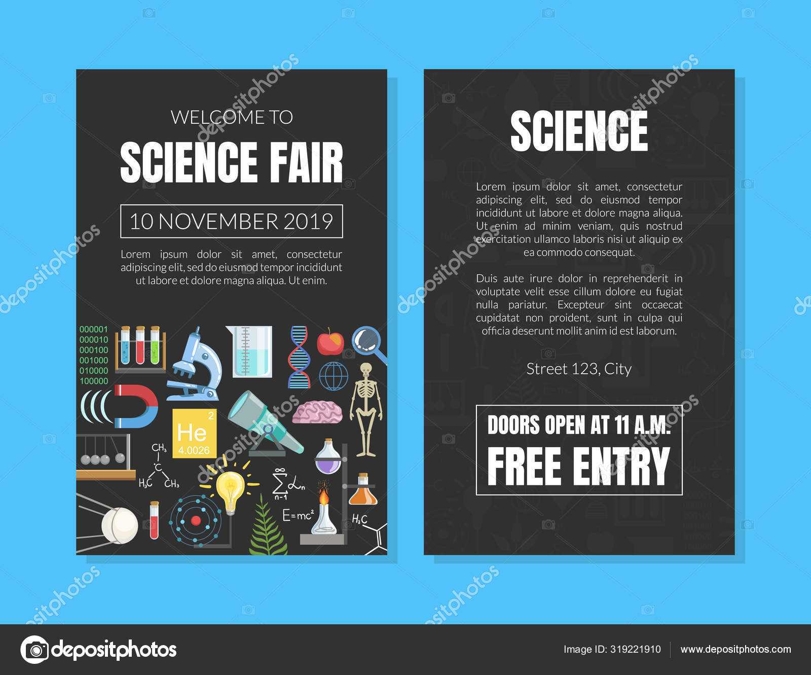 Welcome To Science Fair Invitation Card Template, Scientific Within Science Fair Banner Template