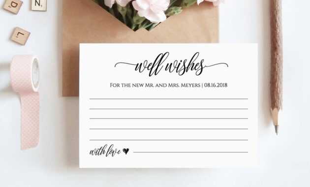 Well Wishes Printable, Wedding Advice Card Template For regarding Marriage Advice Cards Templates