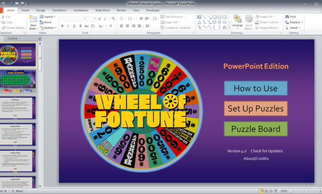 Wheel Of Fortune For Powerpoint - Gamestim intended for Wheel Of Fortune Powerpoint Game Show Templates