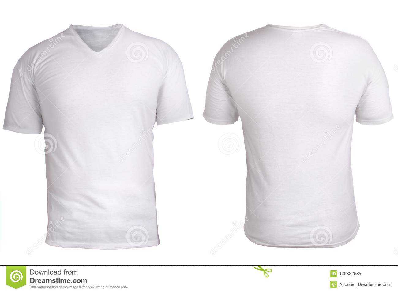 White V Neck Shirt Mockup Template Stock Image – Image Of Regarding Blank V Neck T Shirt Template