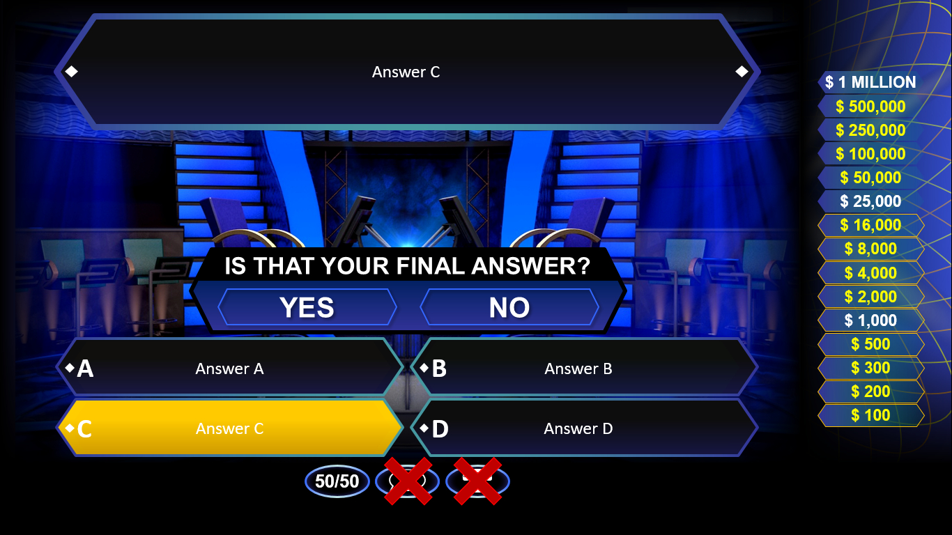 Who Wants To Be A Millionaire? | Rusnak Creative Free In Who Wants To Be A Millionaire Powerpoint Template