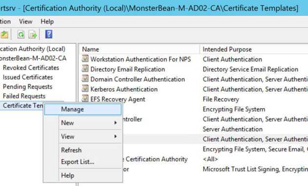 Windows 2012 R2 Nps With Eap-Tls Authentication For Os X regarding Workstation Authentication Certificate Template