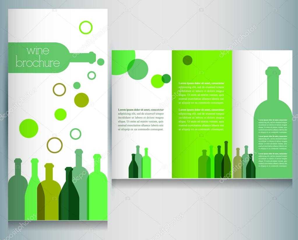 Wine Brochure | Wine Brochure Design Template — Stock Vector Intended For Wine Brochure Template