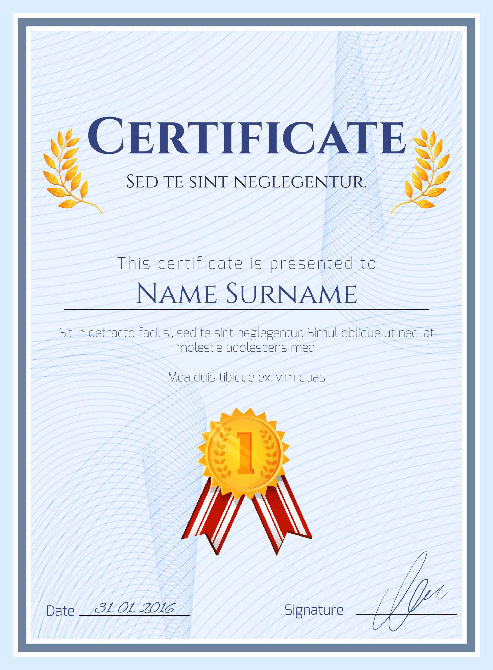 Winner Certificate With Seal – Download Free Vectors Pertaining To Winner Certificate Template