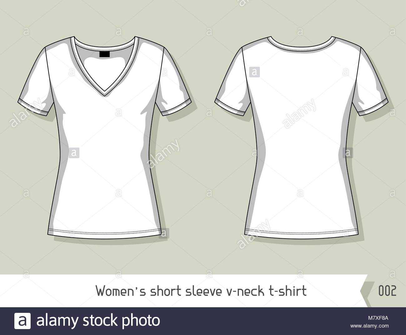 Women Short Sleeve V Neck T Shirt. Template For Design Pertaining To Blank V Neck T Shirt Template