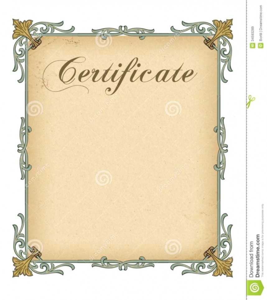 Wonderful Free Blank Certificate Templates Template Ideas With Blank Award Certificate Templates Word