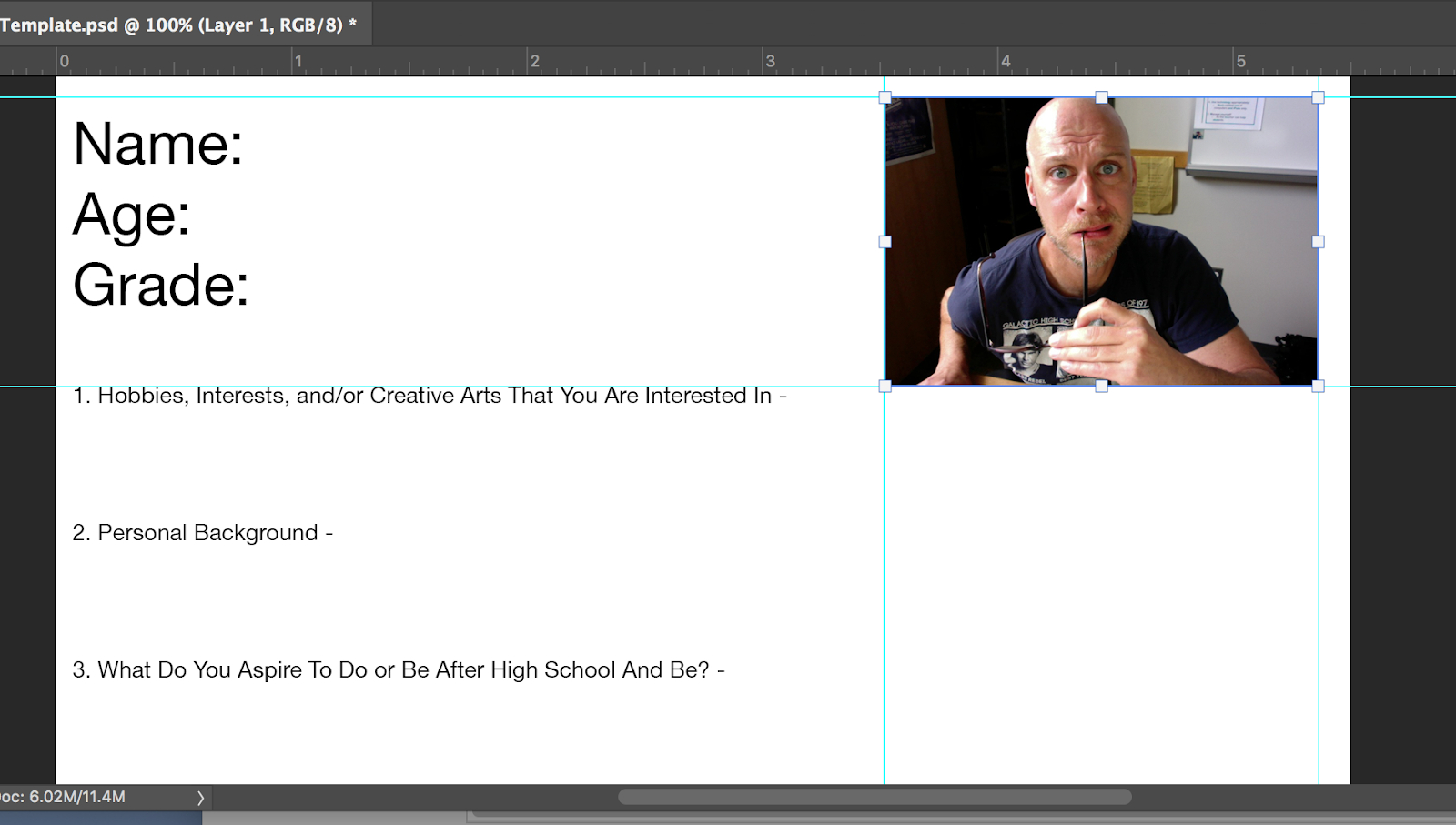Working With Layers In Photoshop Cc To Build Your Punkt Id Card Throughout High School Id Card Template