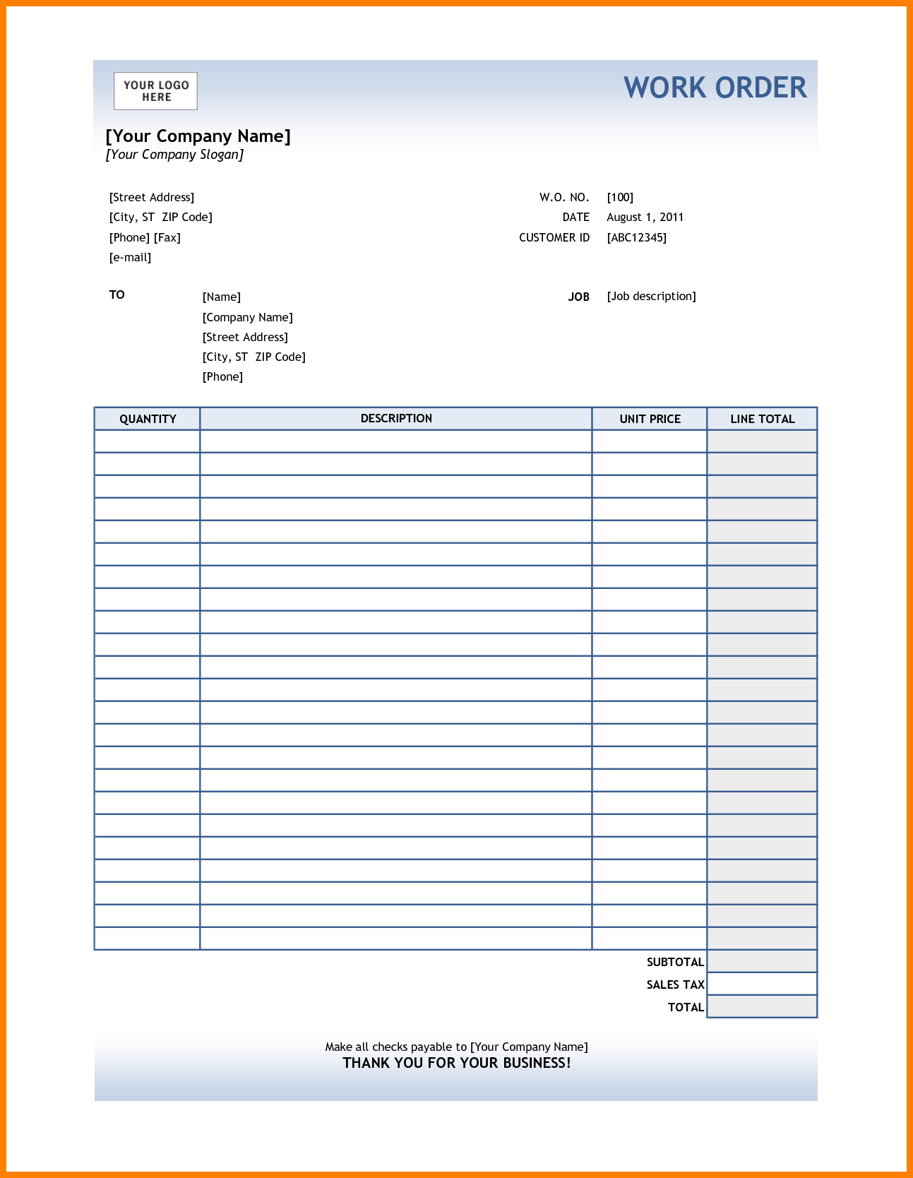 Workshop Job Card Template – Zohre.horizonconsulting.co For Maintenance Job Card Template