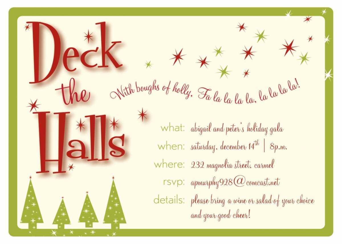 Xmas Party Invite Template Free ] – Christmas Invitation Intended For Graduation Party Invitation Templates Free Word