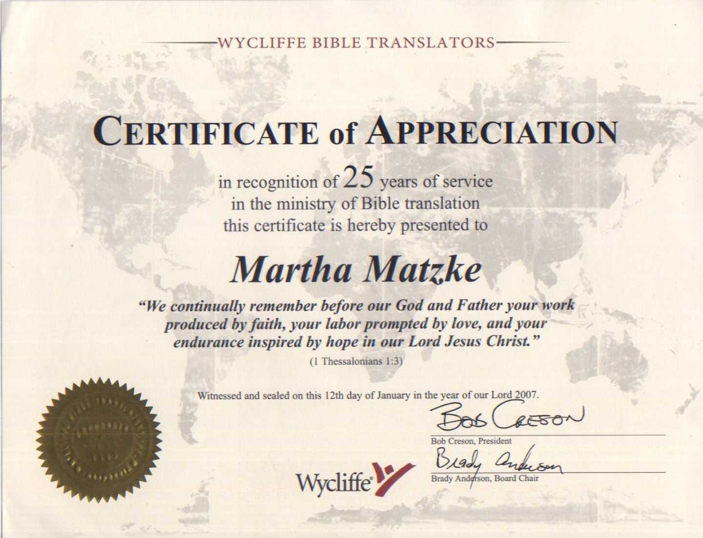 Years Of Service Certificate Template Pertaining To Recognition Of Service Certificate Template