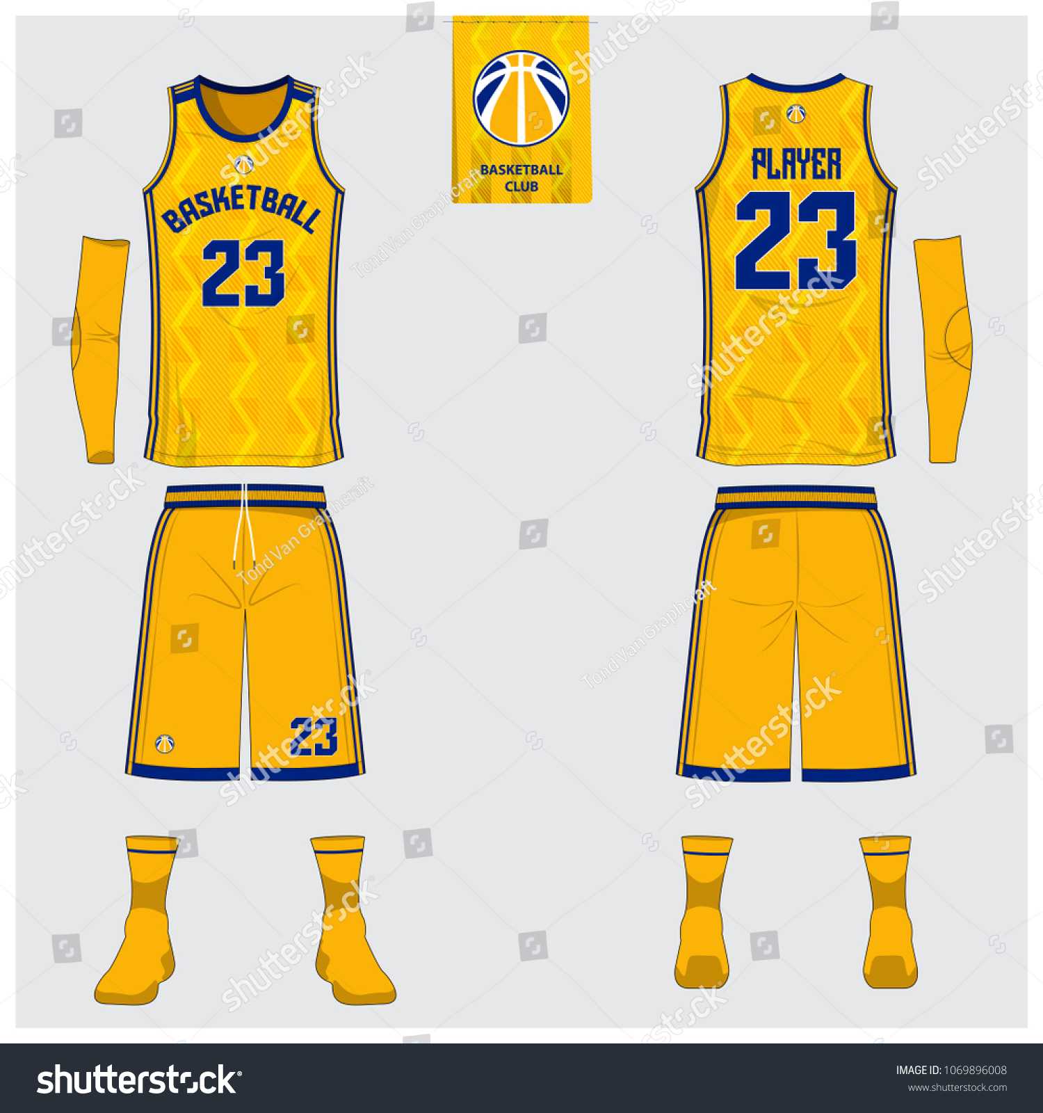Yellow Basketball Jersey Sport Uniform Template Stock Vector Pertaining To Blank Basketball Uniform Template