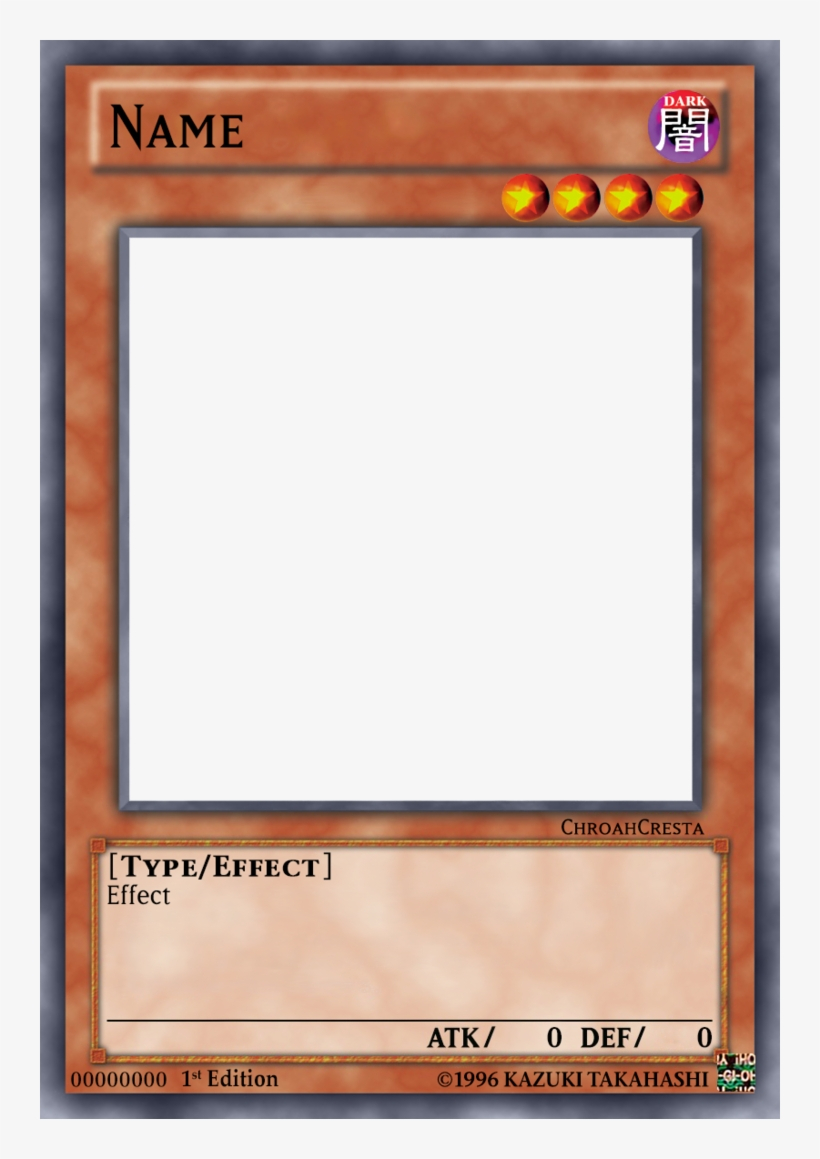 Yugioh Card Template – Yu Gi Oh Template Transparent Png With Regard To Yugioh Card Template