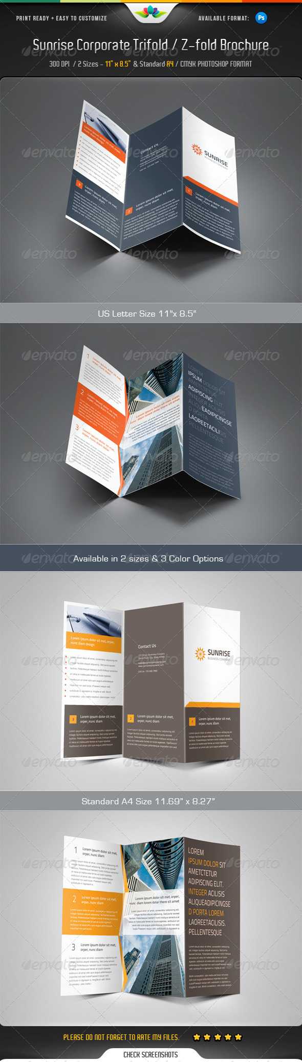 Z Fold Brochure Templates From Graphicriver Within Z Fold Brochure Template Indesign